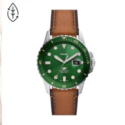 Montre homme fossil blue cuir havane - montres-homme - edora - 0