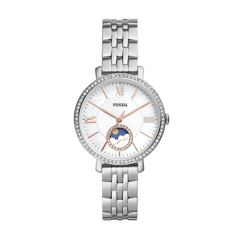 Montre femme fossil solaire jacqueline acier argenté - montres-femme - edora