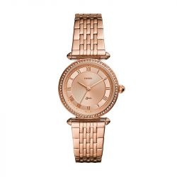 Montre femme fossil acier doré rose - montres-femme - edora - 0