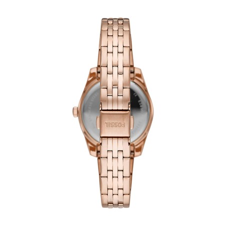 Montre femme fossil mini scarlette acier doré rose – montres femme