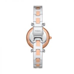 Montre femme fossil carlie acier argenté et doré rose - montres-femme - edora - 2