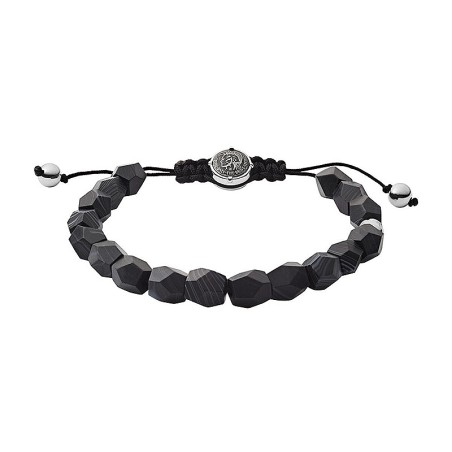 Bracelet Homme DIESEL Acier, Nylon et Agates Noires