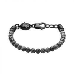 Bracelet Homme DIESEL Acier Noir et Perles Synthétiques