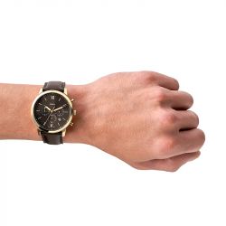 Montre homme fossil neutra chronographe cuir brun - montres-homme - edora - 3