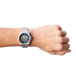 Montre homme fossil automatique everett acier argenté - automatiques - edora - 3
