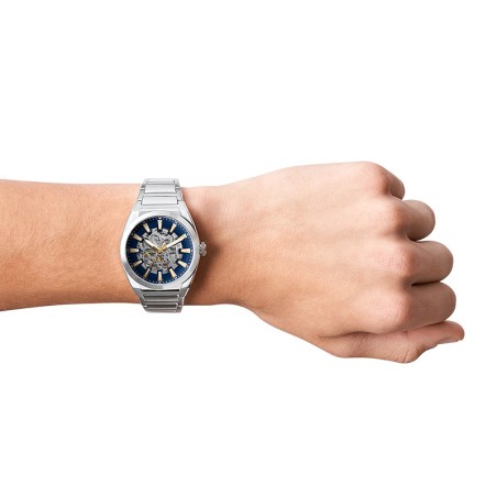 Montre homme fossil automatique everett acier argenté – automatiques