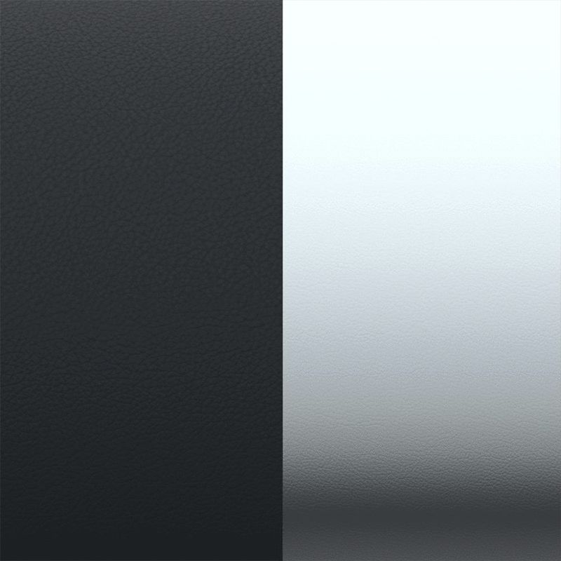 Cuir manchette 14mm les georgettes marine mat ruthénium - accessoires-les-georgettes - edora