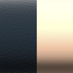 Cuir Bracelet LES GEORGETTES Bleu Craquelé Métal Rosé