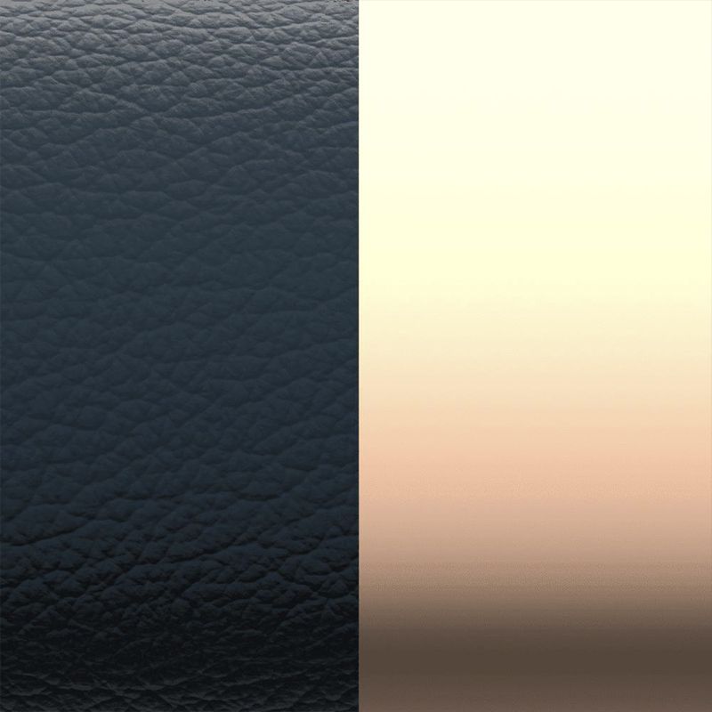 Cuir manchette 14mm les georgettes bleu craquelé métal rosé - accessoires-les-georgettes - edora