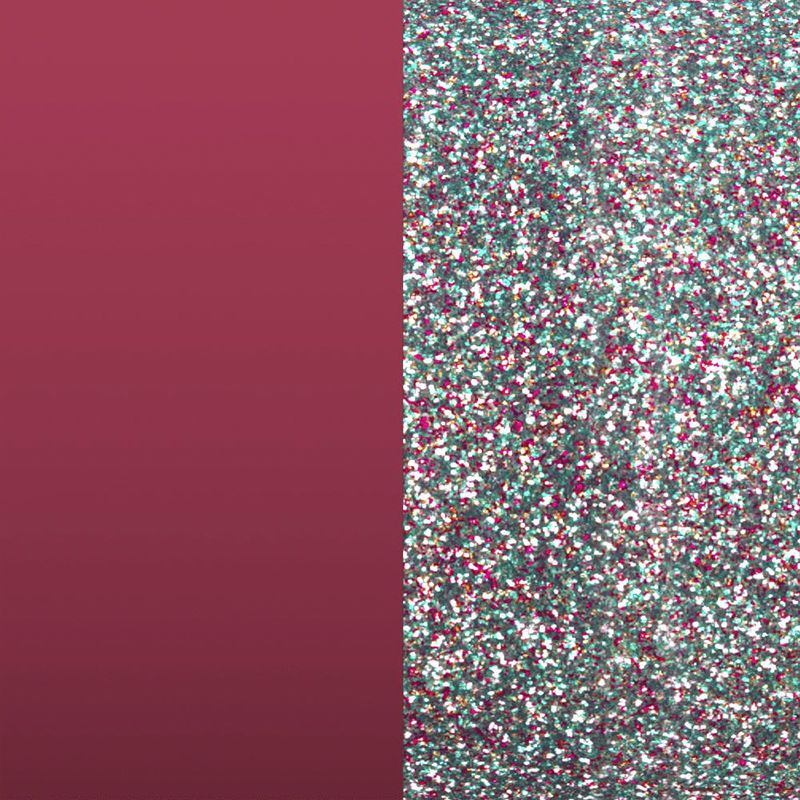 Cuir manchette 14mm les georgettes framboise soft paillettes multicolores - accessoires-les-georgettes - edora