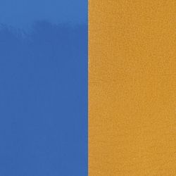 Cuir Bracelet LES GEORGETTES Bleu Vif Moutarde