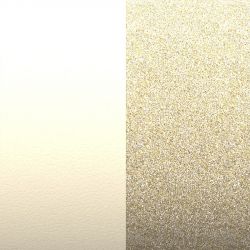Cuir Bracelet LES GEORGETTES Crème Paillettes Dorées