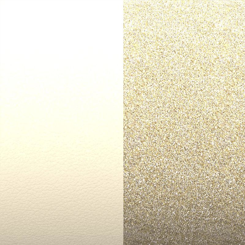 Cuir manchette 14mm les georgettes crème/paillettes dorées 702145899c4000 - accessoires-les-georgettes - edora