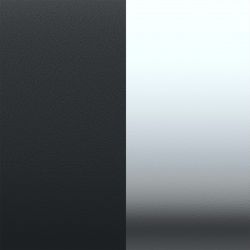 Cuir manchette 25mm les georgettes marine mat ruthénium - accessoires-les-georgettes - edora - 1