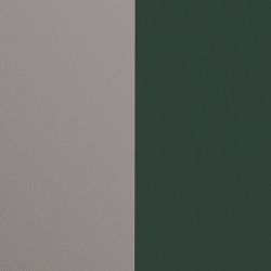 Cuir manchette 25mm les georgettes argent vert forêt - accessoires-les-georgettes - edora - 1