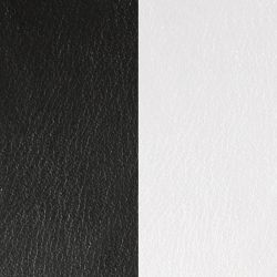 Cuir manchette 40mm les georgettes noir blanc - cuirs - edora - 1