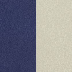 Cuir manchette 25mm les georgettes indigo blanc cassé - cuirs - edora - 1