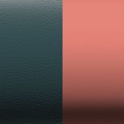 Cuir manchette 40mm les georgettes bleu minuit blush métal - cuirs - edora - 1