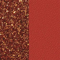 Cuir manchette 40mm les georgettes cornaline corail vif - cuirs - edora - 1