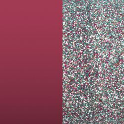 Cuir manchette 40mm les georgettes framboise paillettes multicolores - cuirs - edora - 1