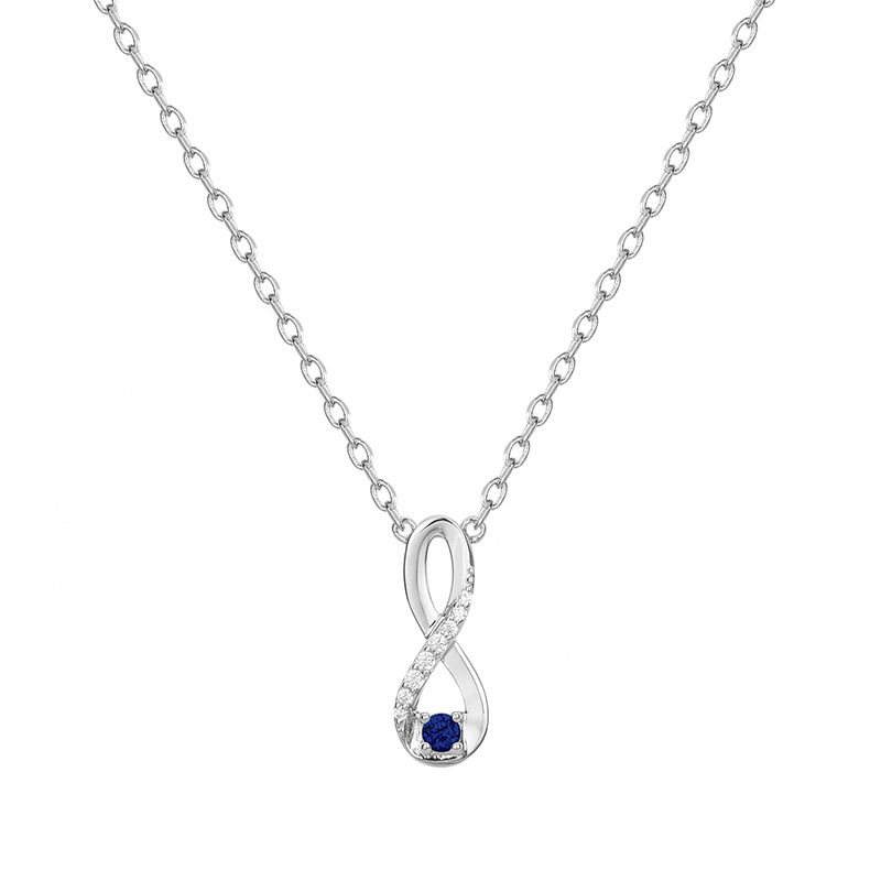 Collier femme edora argent 925/1000 et spinelle bleue - colliers-femme - edora