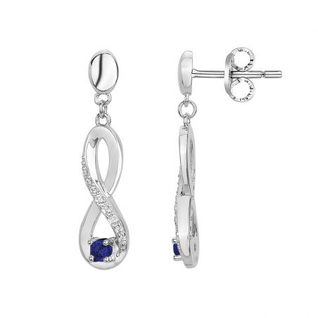 Boucles d’oreilles pendantes argent, or, perles & or blanc femme - pendantes - edora - 1