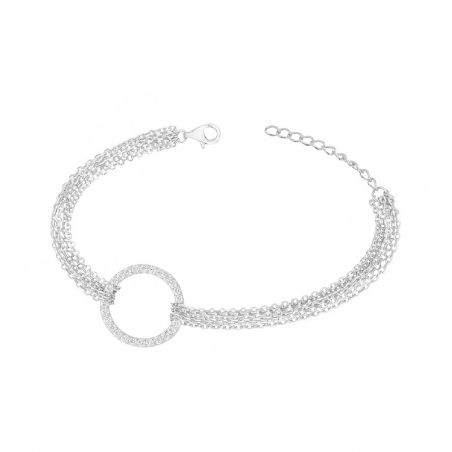 Bracelet or & argent, bracelet plaqué or, bracelet cuir & tissu (3) - bracelets-femme - edora - 1