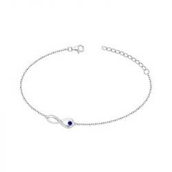 Bracelet femme edora argent 925/1000 et spinelle bleue - bracelets-femme - edora - 0