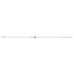 Bracelet femme edora argent 925/1000 et spinelle bleue - bracelets-femme - edora - 2