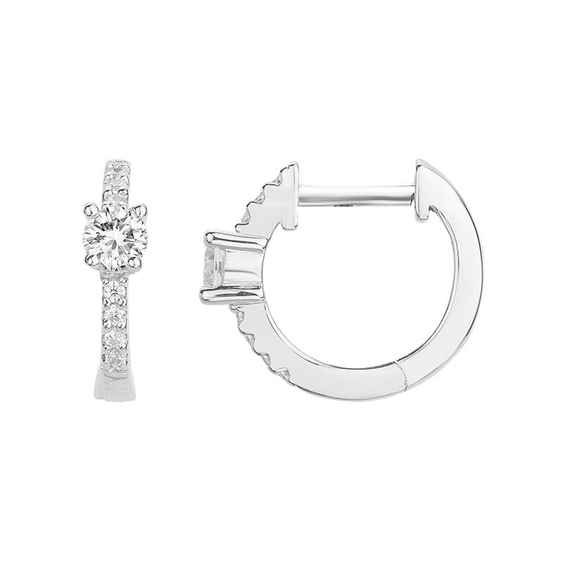 Boucles d'oreilles femme créoles edora argent 925/1000 argenté et oxydes 60400028 - boucles-d-oreilles-femme - edora