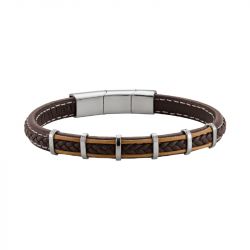Bracelet Homme JOURDAN KESSEL Cuir Brun