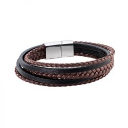 Bracelet Homme JOURDAN BYRON Cuir Brun