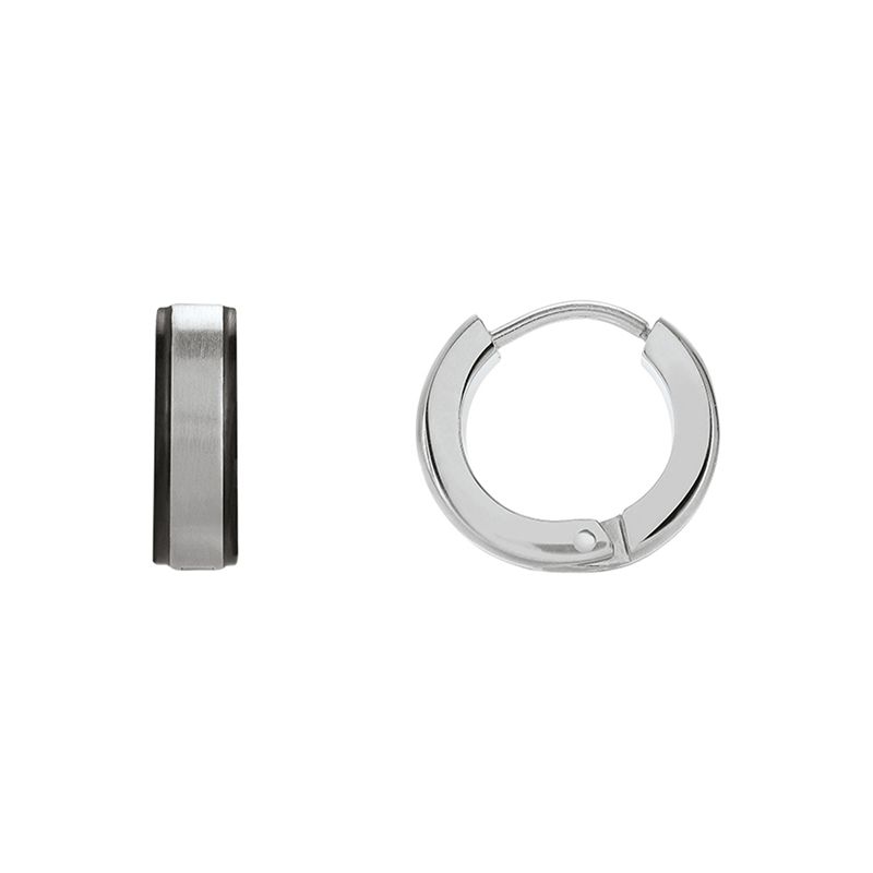 Boucles d'oreilles homme jourdan tilos acier inoxydable - accueil - edora