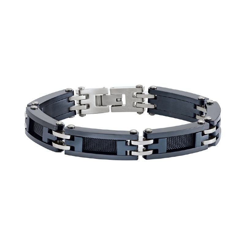 Bracelet homme jourdan zÉphir acier bleu - bracelets-homme - edora