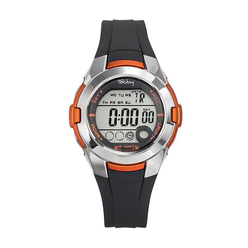  montre enfant digitale tekday silicone noir - montres-enfant - edora