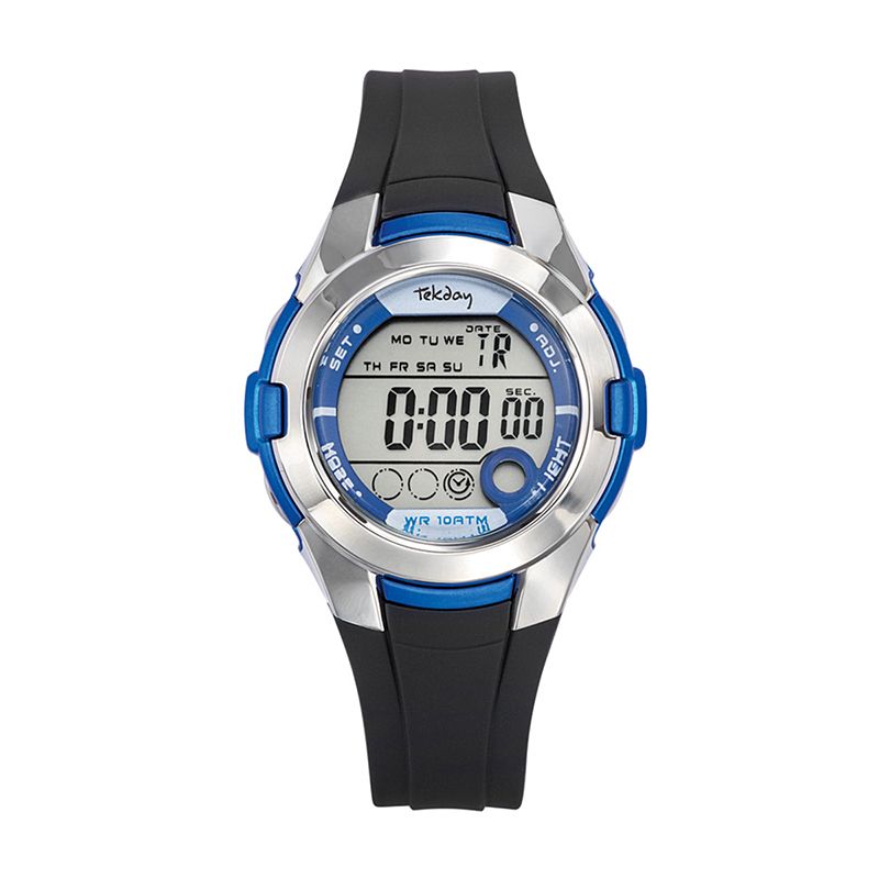  montre enfant digitale tekday silicone noir - montres-enfant - edora