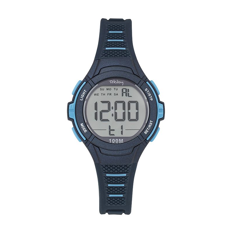 Montre enfant digitale tekday silicone bleu - montres-enfant - edora