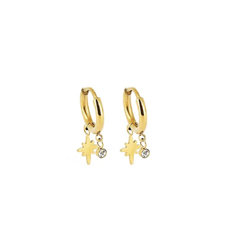 Boucles d'oreilles femme zag cap skirring acier doré - boucles-d-oreilles-femme - edora