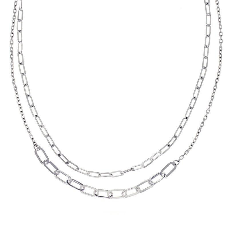 Collier femme go mademoiselle acier maille  forçat 608354 - saison - edora