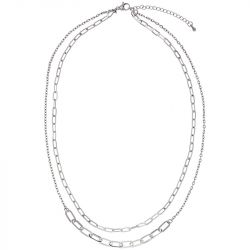 Collier femme go mademoiselle acier maille  forçat 608354 - saison - edora - 1