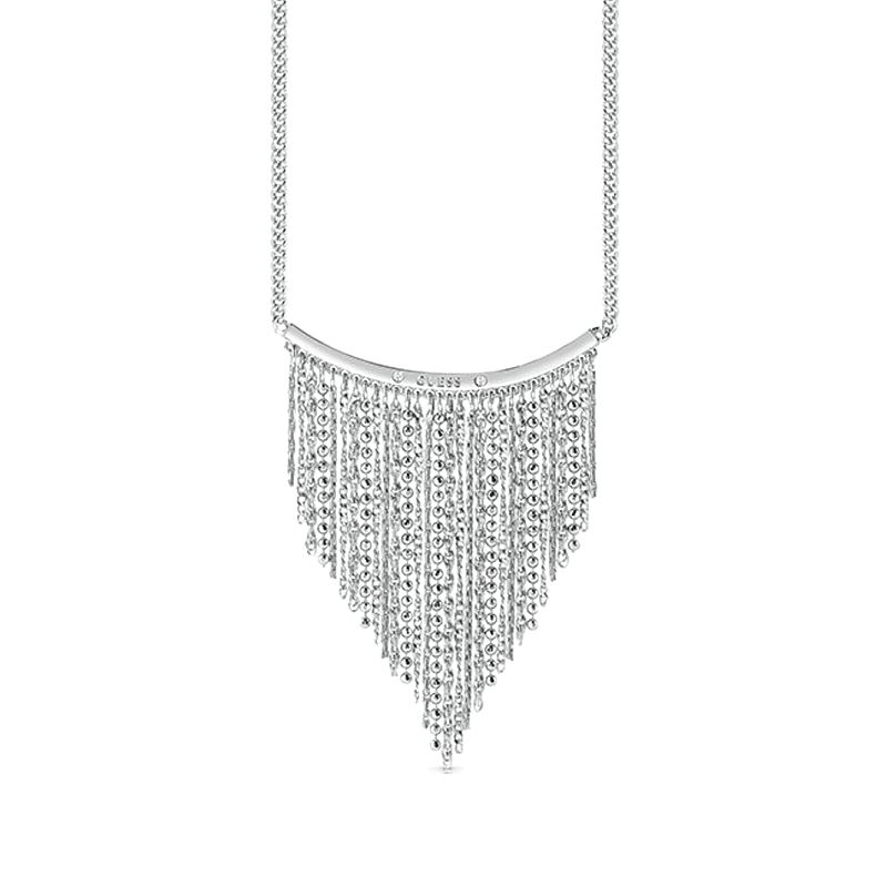 Collier femme guess chain waterfall acier argenté - colliers-femme - edora