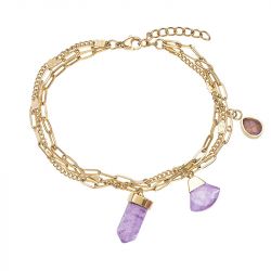 Bracelet Femme GO MADEMOISELLE Acier Doré