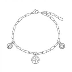 Bracelet Femme GO MADEMOISELLE ARBRE DE VIE Acier Argenté