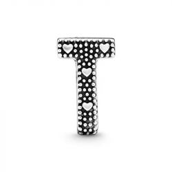 Charm femme pandora alphabet lettre t argent 925/1000 - charms - edora - 2