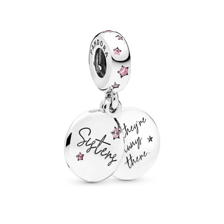 Charm femme pandora pendant sœurs pour toujours argent 925/1000 – charms