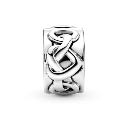 Charm femme pandora clip cœurs noués argent 925/1000 – charms