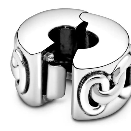 Charm femme pandora clip cœurs noués argent 925/1000 – charms