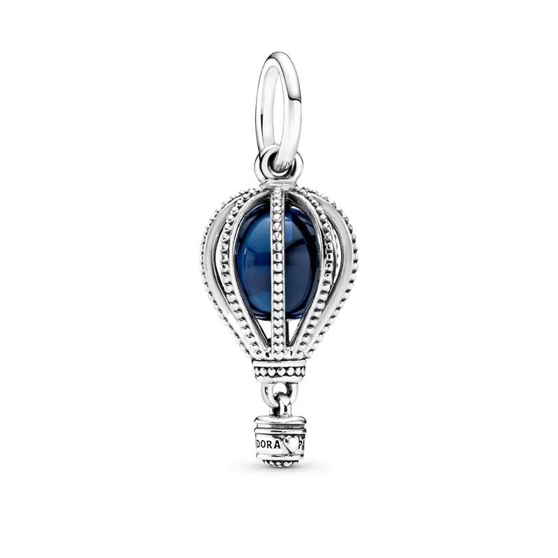 Charm femme pandora voyage montgolfiÈre bleu argent 925/1000 - charms - edora