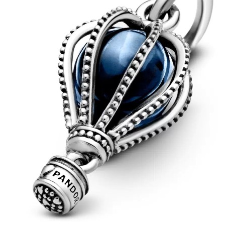 Charm femme pandora voyage montgolfière bleu argent 925/1000 – charms