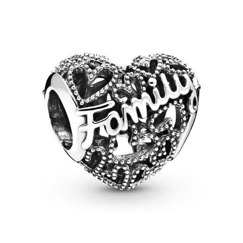 Charm femme pandora cŒur de famille argent 925/1000 - charms - edora Charm femme pandora cŒur de famille argent 925/1000 - charms - edora